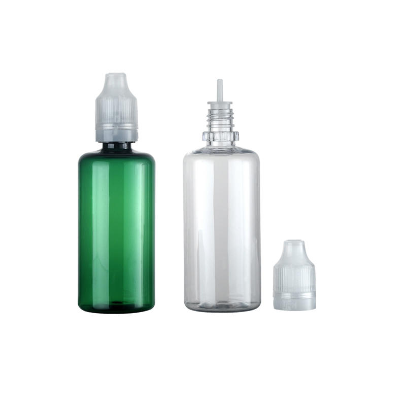 Dispensador de plástico para mascotas de fábrica de 60 ml, botellas de tapón de rosca de jugo electrónico de agua para muestra de aceite esencial
