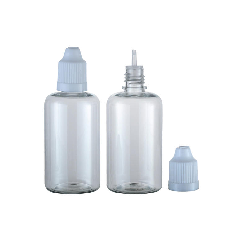 50ml China Pet Water Cosmetic Custom Dropper Spray Botella de empaquetado de jugo electrónico con tapón de rosca Tamperptoof Fabricantes