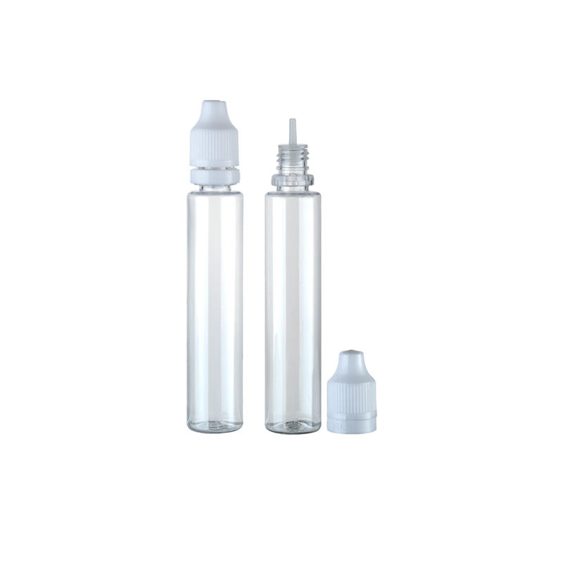 Dispensador de mascotas de plástico de fábrica de L30ml Botellas de tapón de rosca de jugo electrónico de agua para muestra de aceite esencial